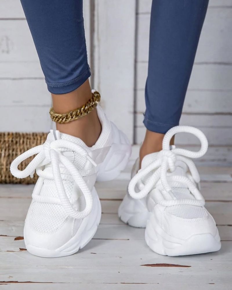 Chunky White Sneakers