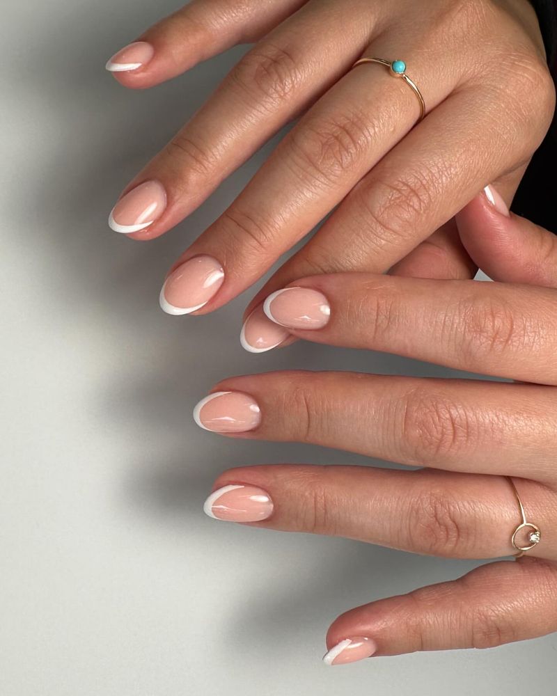 Classic Peachy Nude Nails