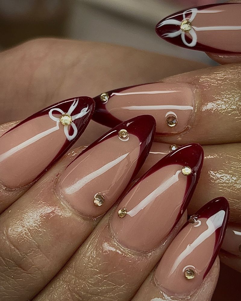 Classy Bow Nails