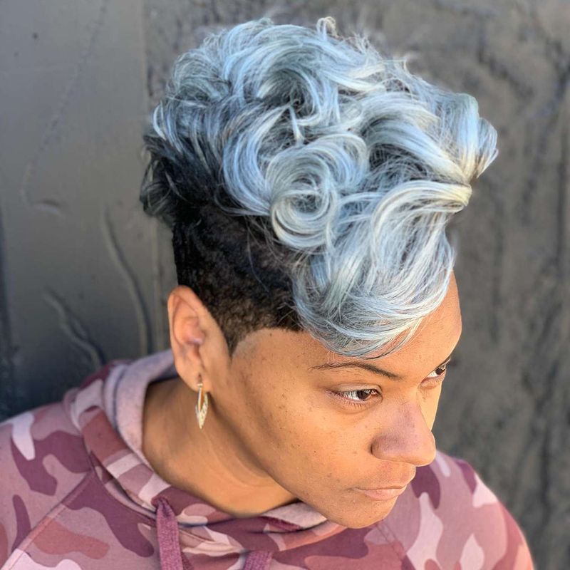 Faux Hawk with Silver Streaks