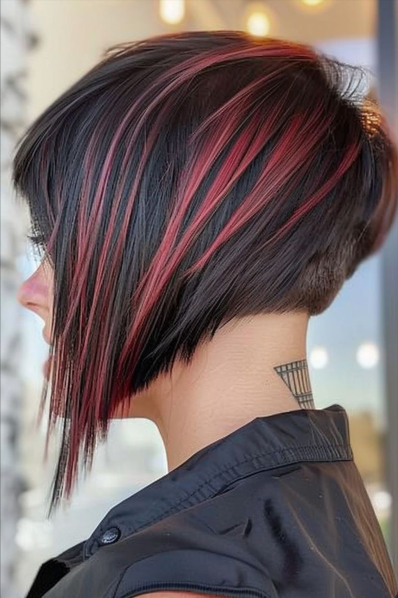 Fiery Red Asymmetrical Undercut