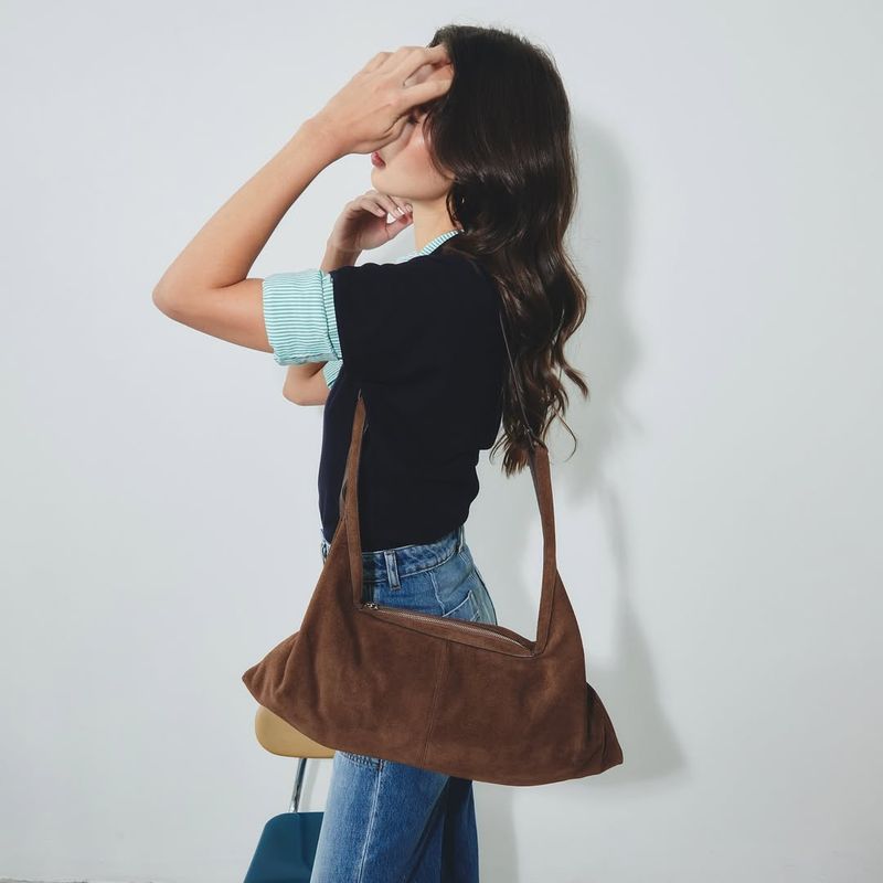 Suede Crossbody Bag