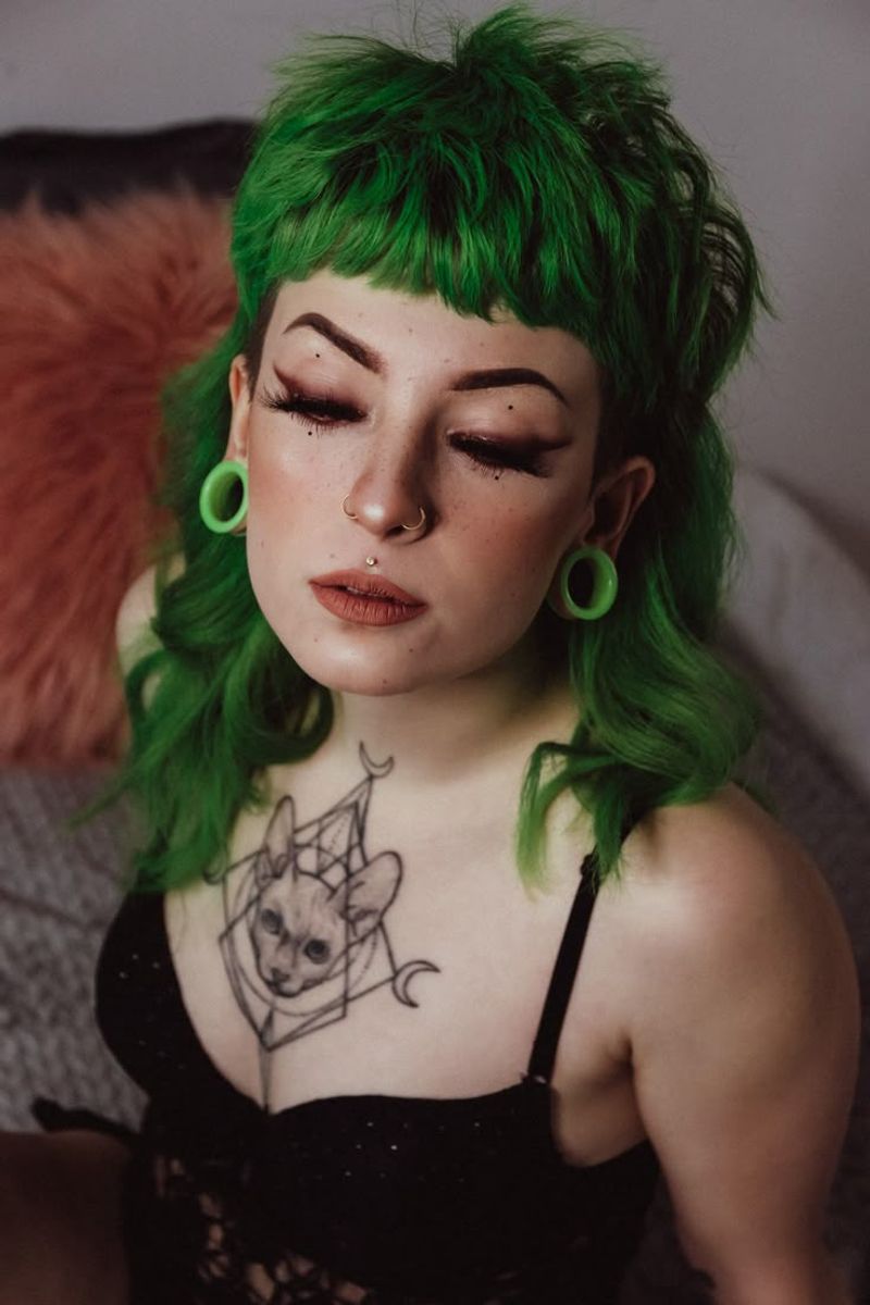 Mint Green Pixie Mullet