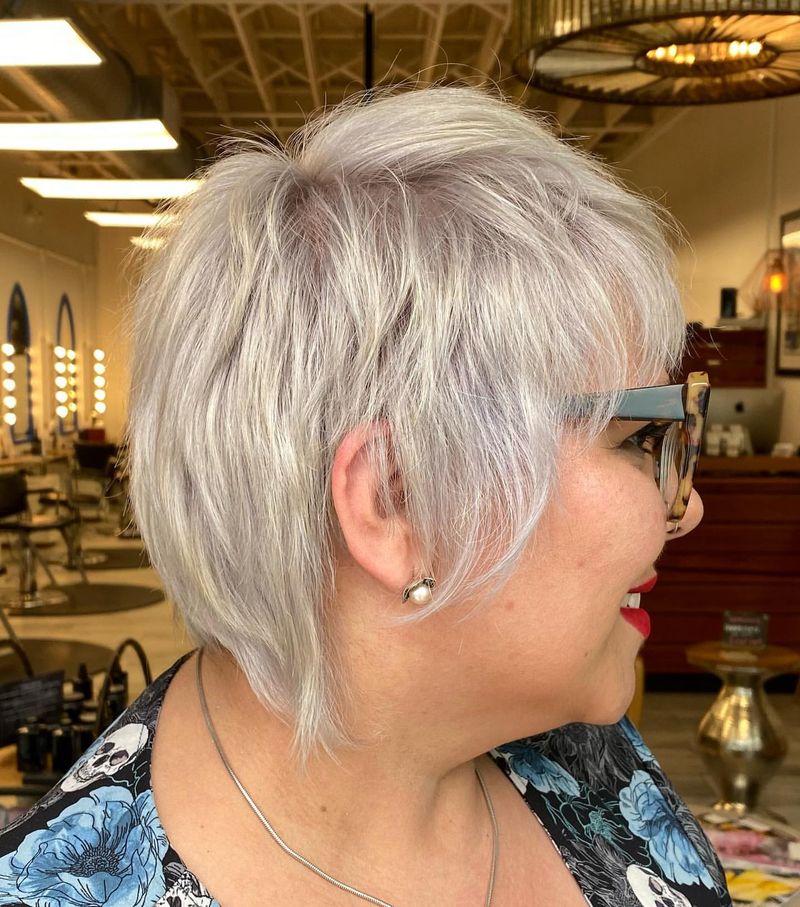 Modern Mullet with Silver Shine