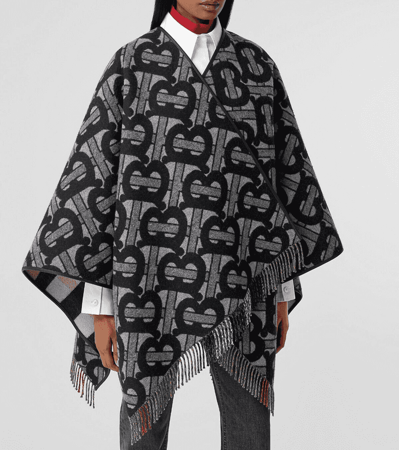 Reversible Cape with Ethnic Prints