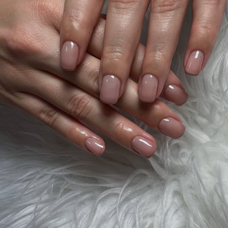 Polished Look with Beige Nails