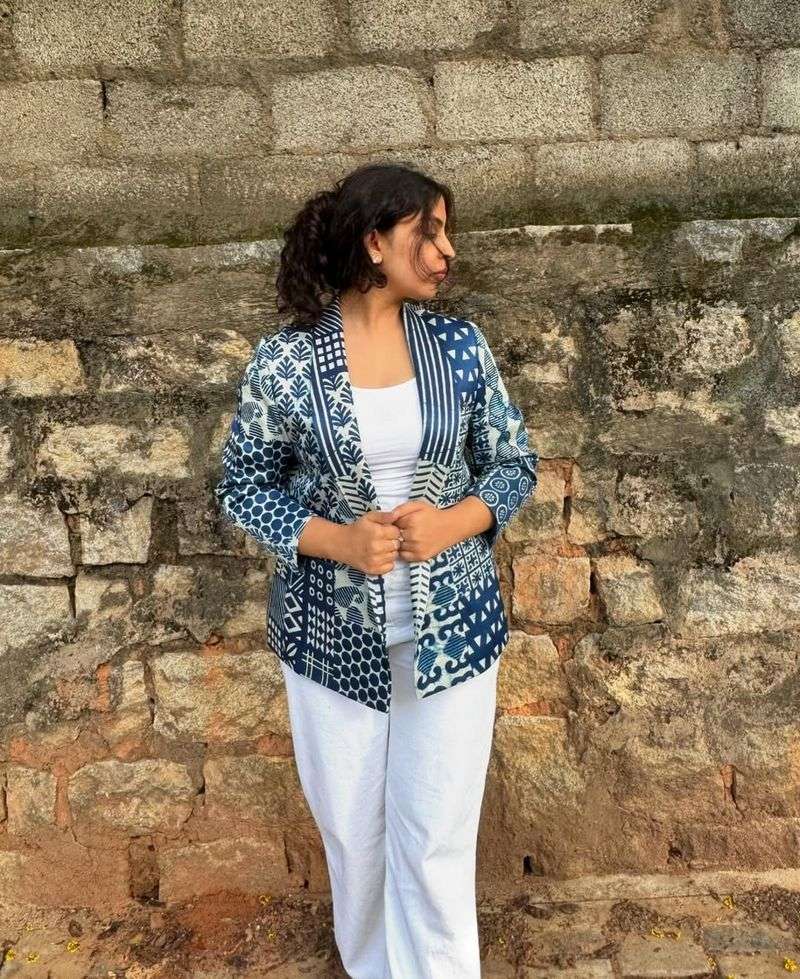 Printed Blazer Statement