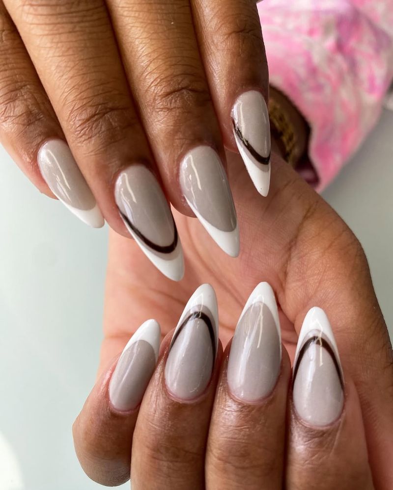 Gray French Tips