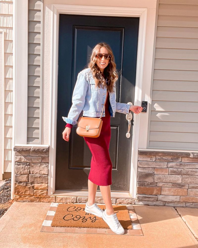 Denim Jacket and Midi Dress