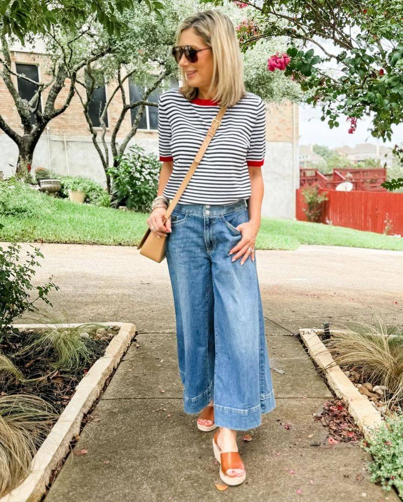 Striped Tee and Culottes