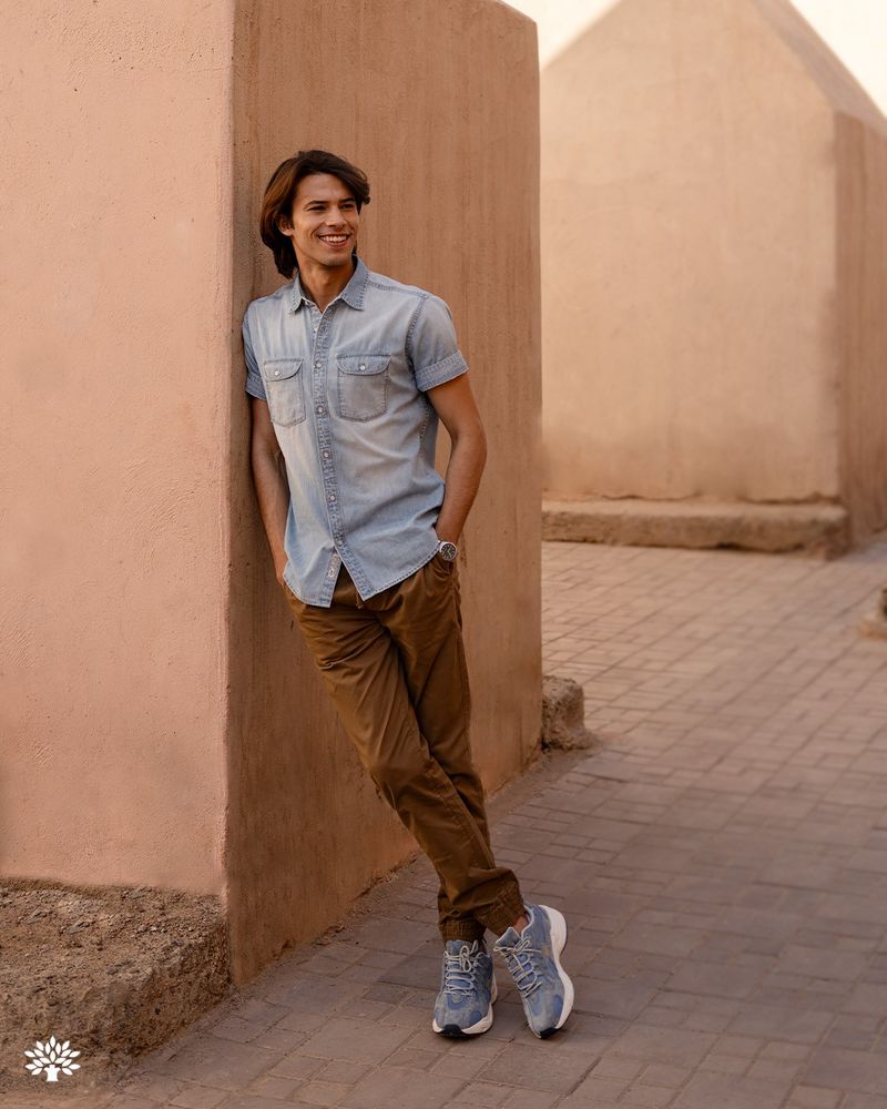 Chinos and Colorful Sneakers