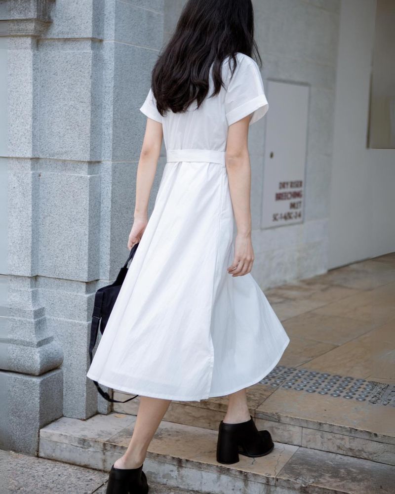 Classic White Shirt Dress