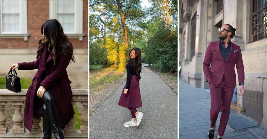 15 Burgundy Outfit And Shoe Combos That Scream Luxury