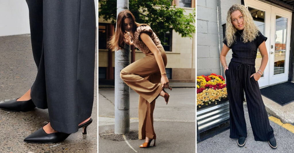 15 Wide-Leg Pants And Shoe Combos That Just Work