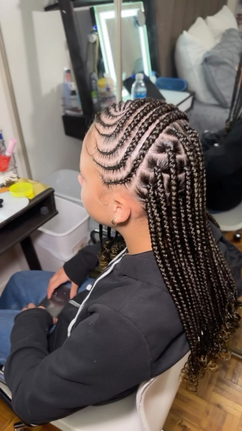 Classic Side-Swept Lemonade Braids