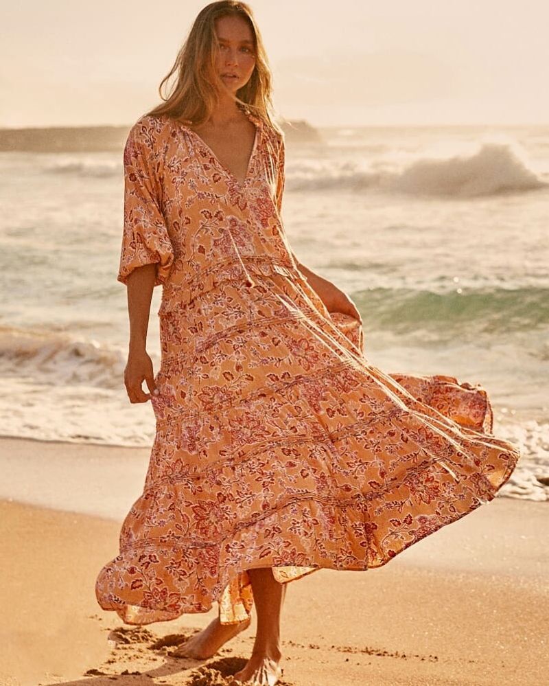 Tiered Boho Maxi Dress