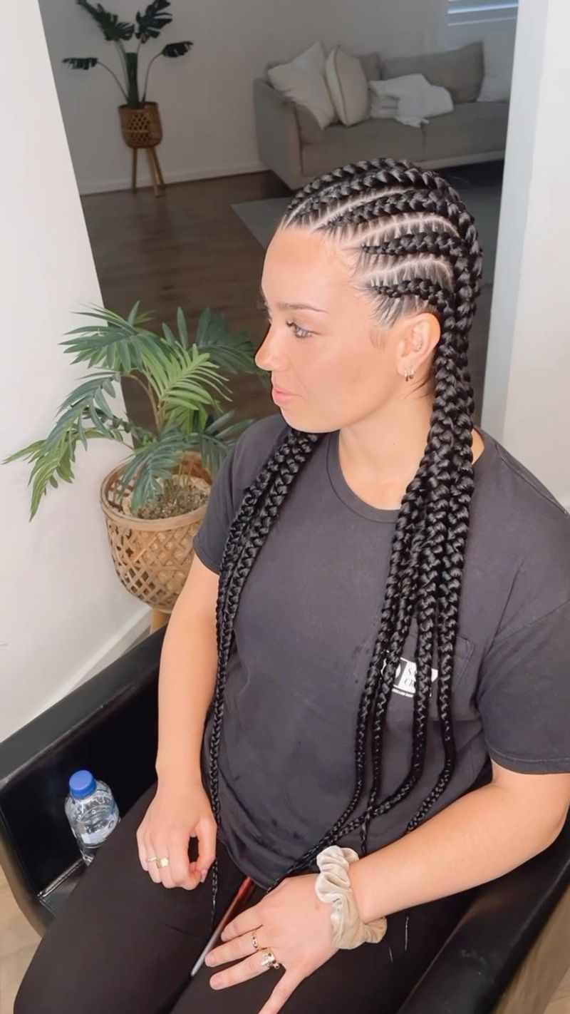 Classic Straight-Back Cornrows