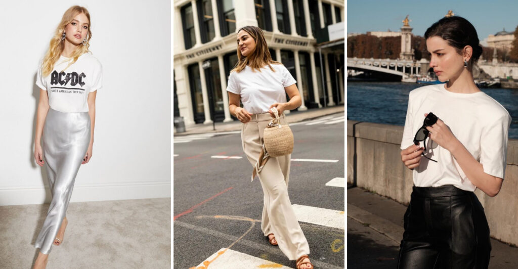 25 Ways To Style A White Tee Beyond Just Jeans