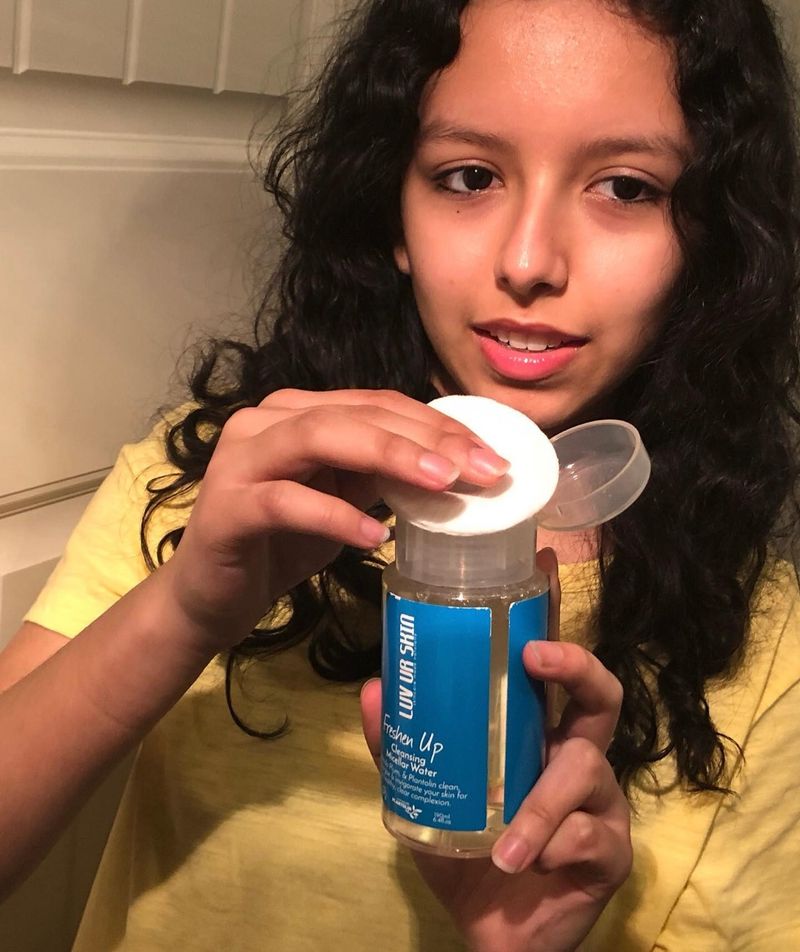 Use Micellar Water on a Cotton Pad