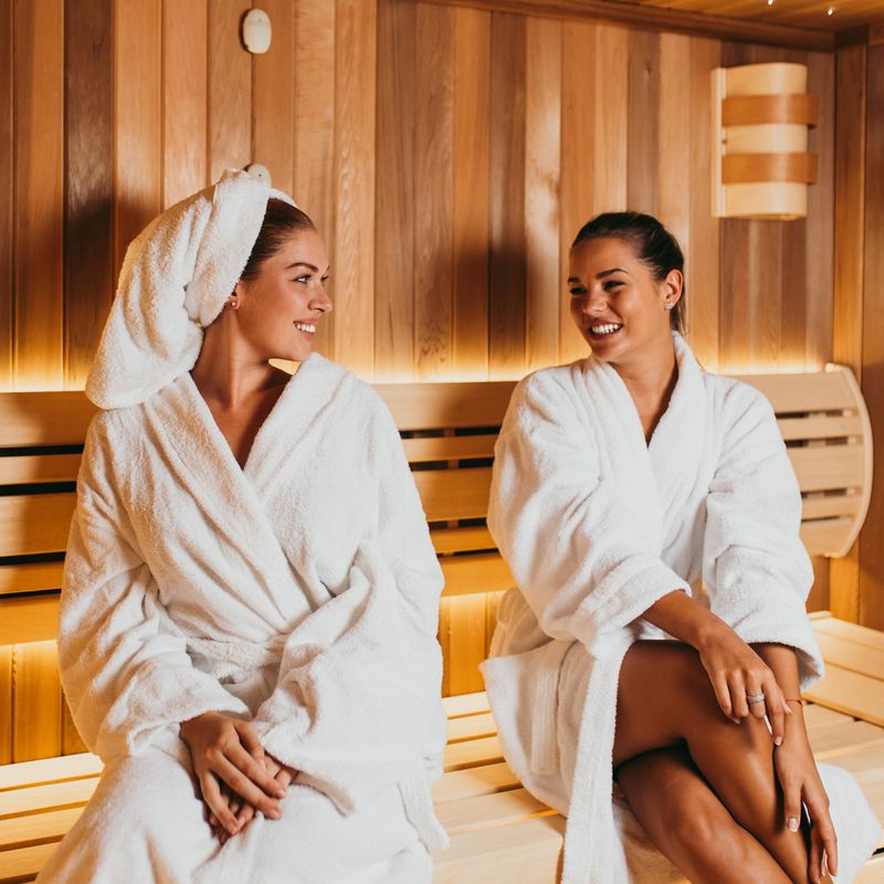 Rub with a Damp Towel after Sauna or Steam