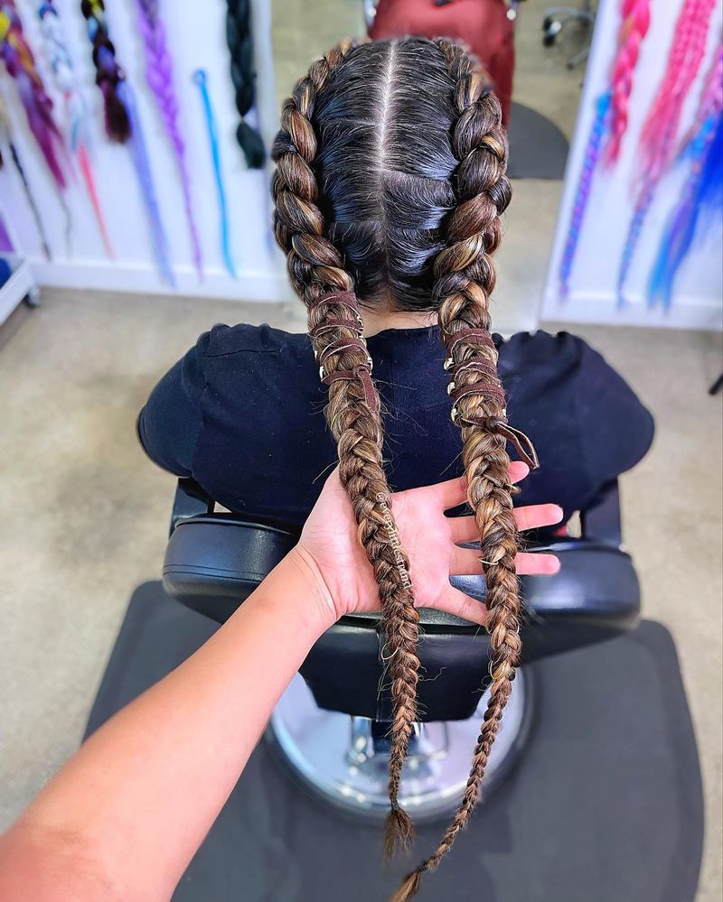 Cornrows with Highlights
