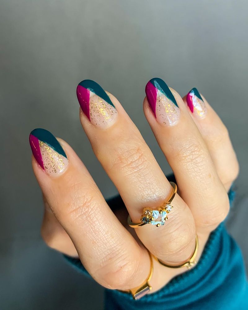 Color-Blocked French Tips