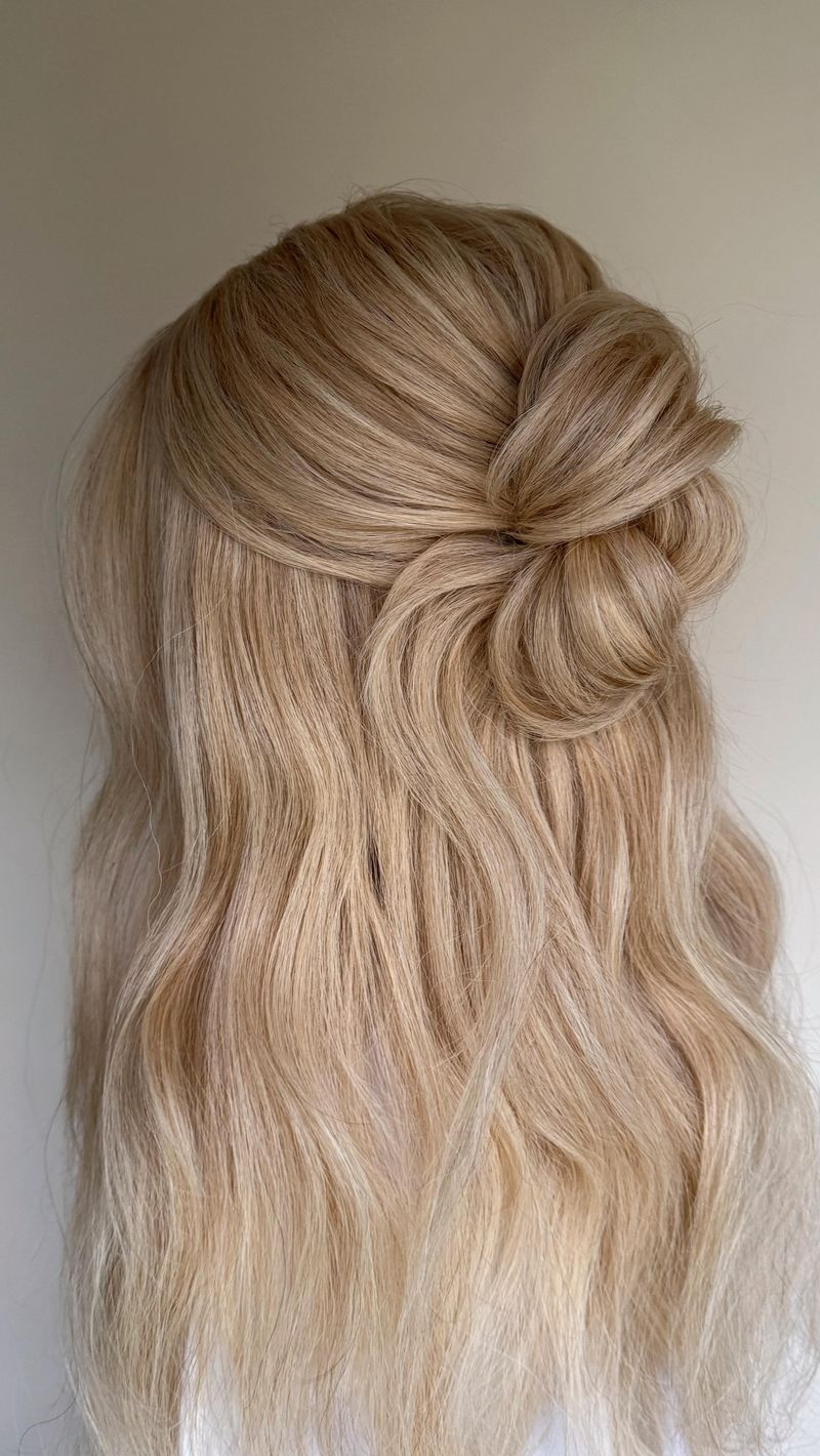 Knotted Half-Up Style