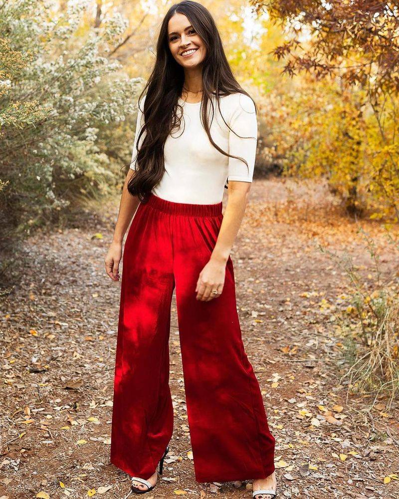 Velvet Palazzo Pants