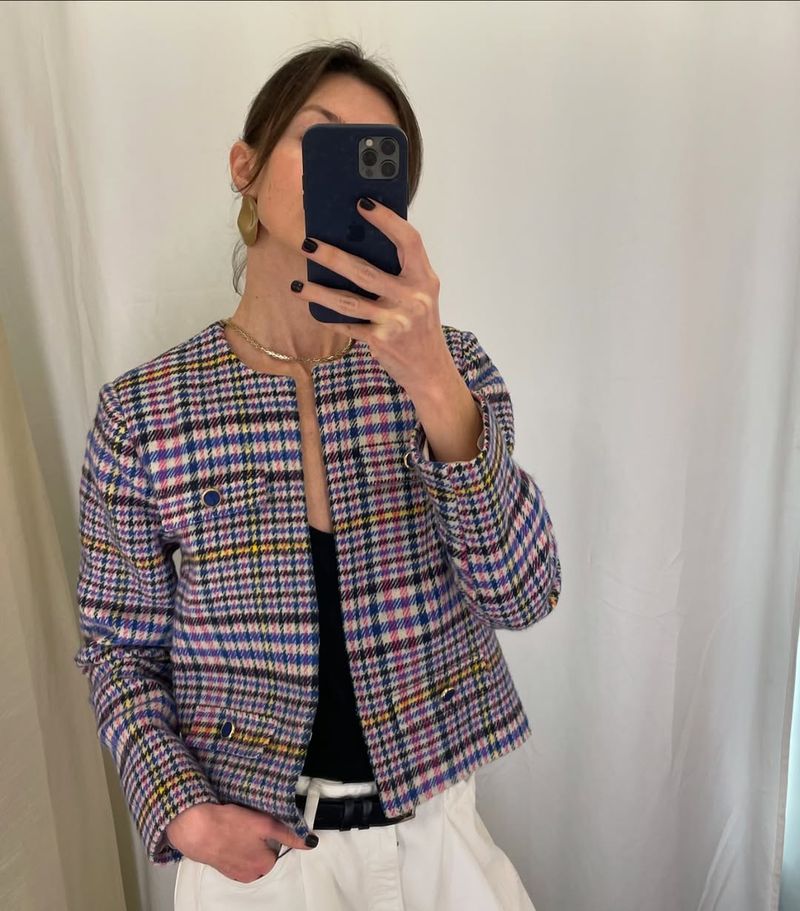 Bold Checkered Blazer