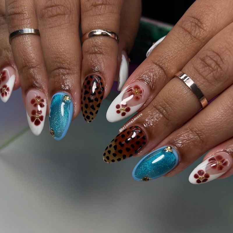 Pop of Color in Nails