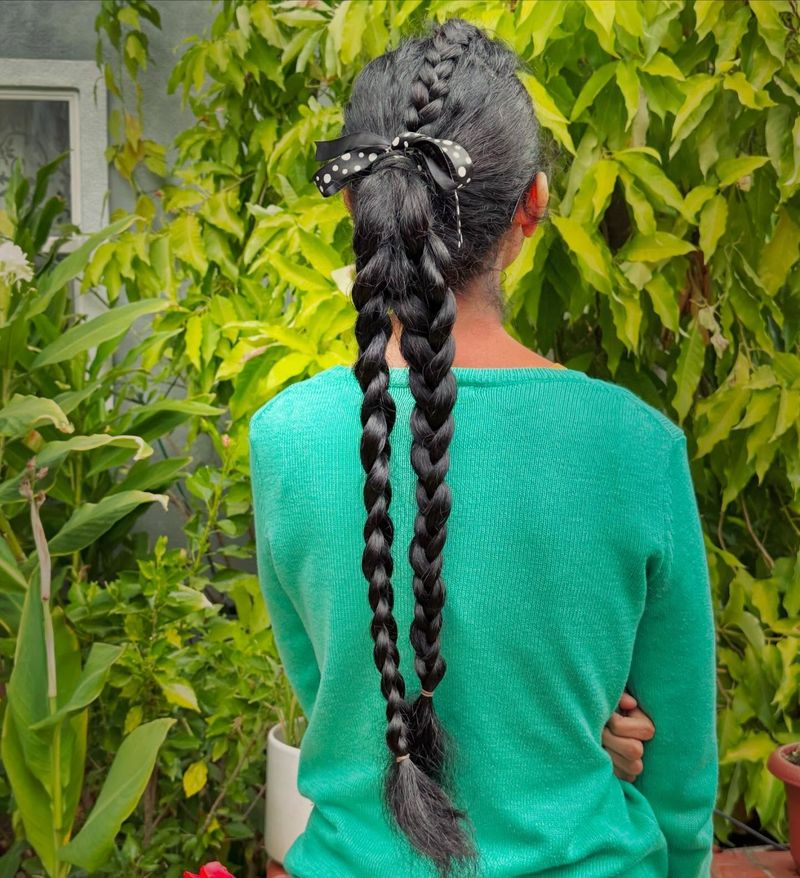 Micro Braids into Ponytail