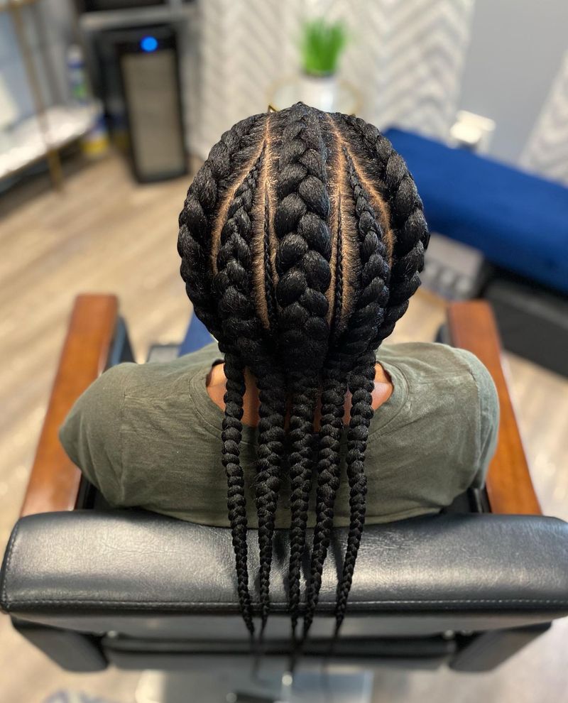 Cornrows with Shaved Sides