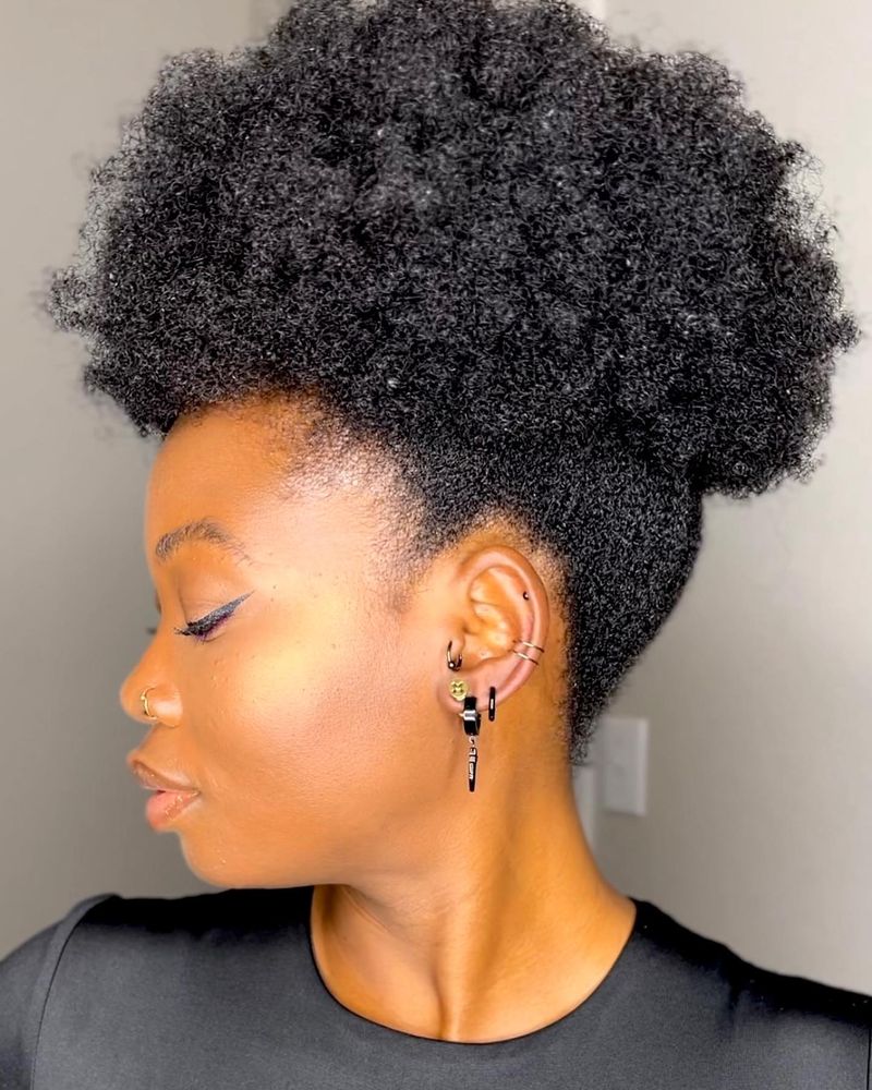 Cornrows with Natural Afro Puff