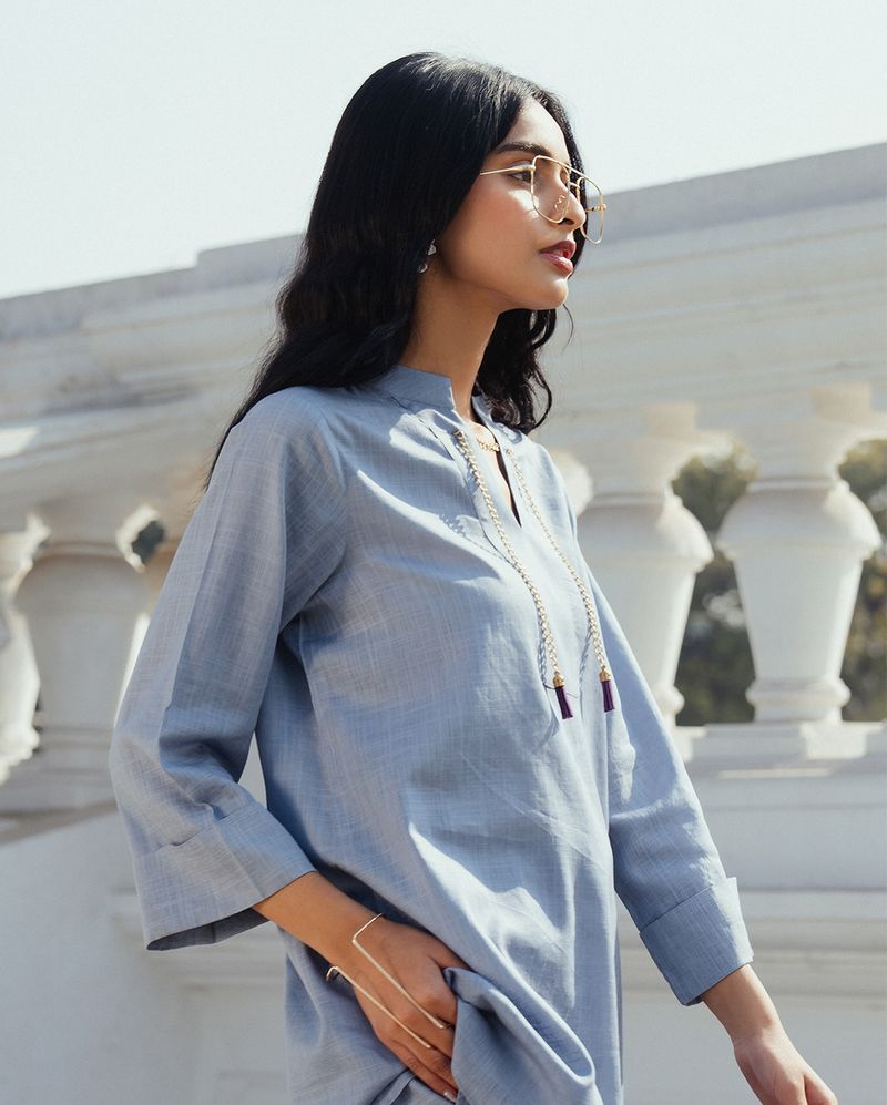 Lightweight Linen Blend Blouse