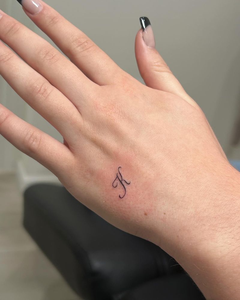 Initials in Cursive