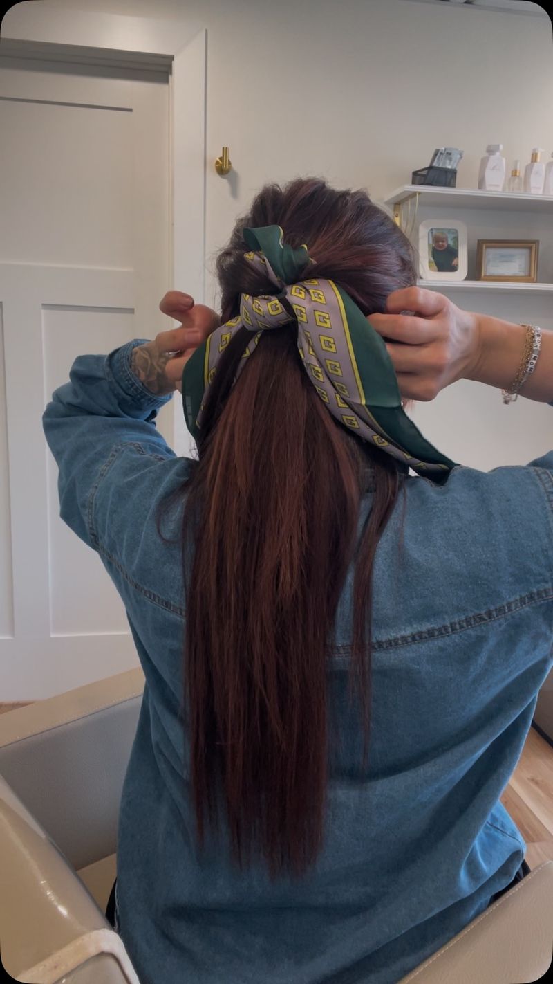 Scarf-Wrapped Half Pony