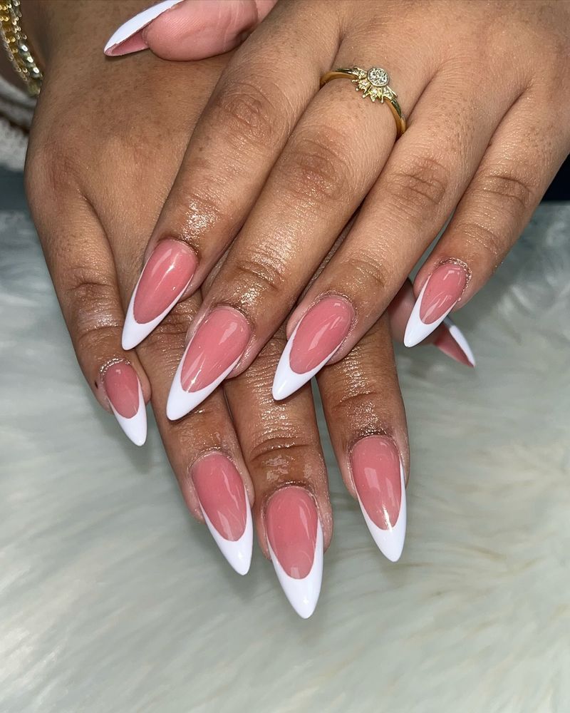 Almond-Shaped French Tips