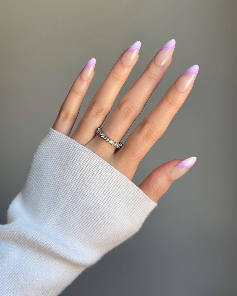 Asymmetrical French Tips