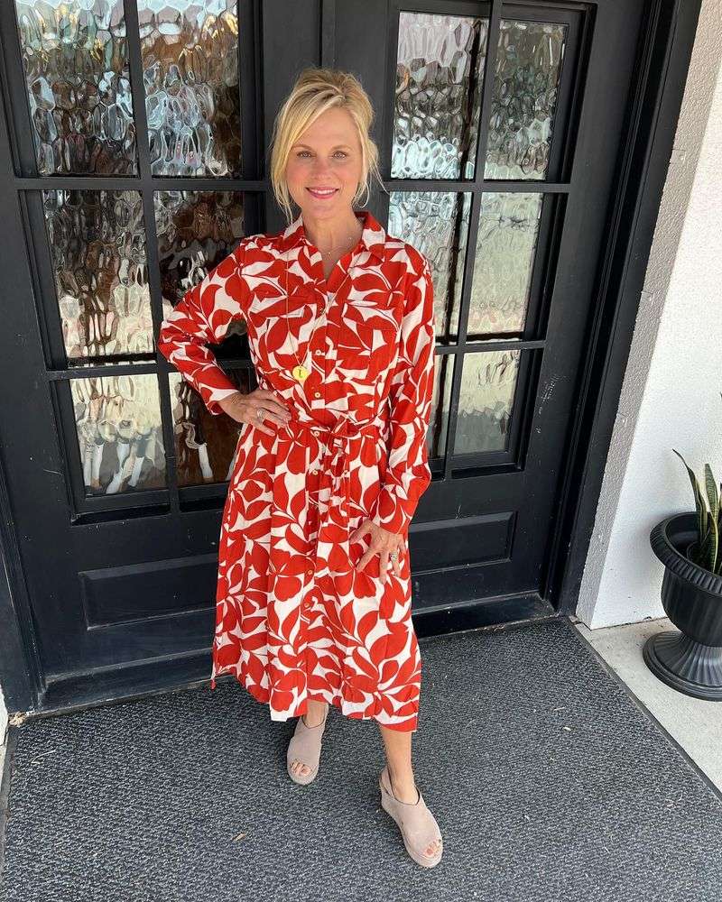 Tie-Belt Shirt Dress