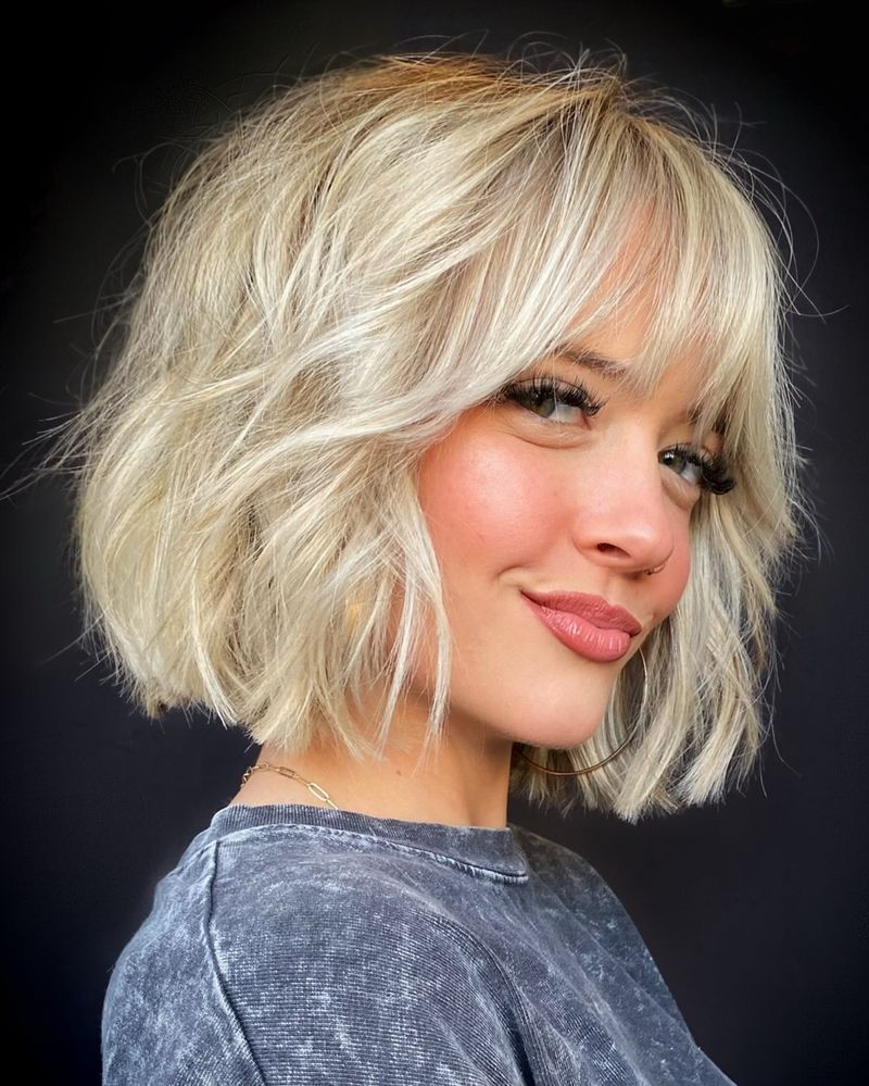 Angled Choppy Bob