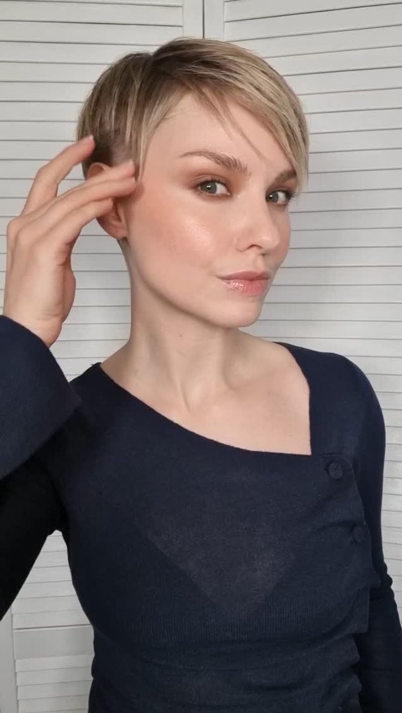 Long Pixie with Side Fringe