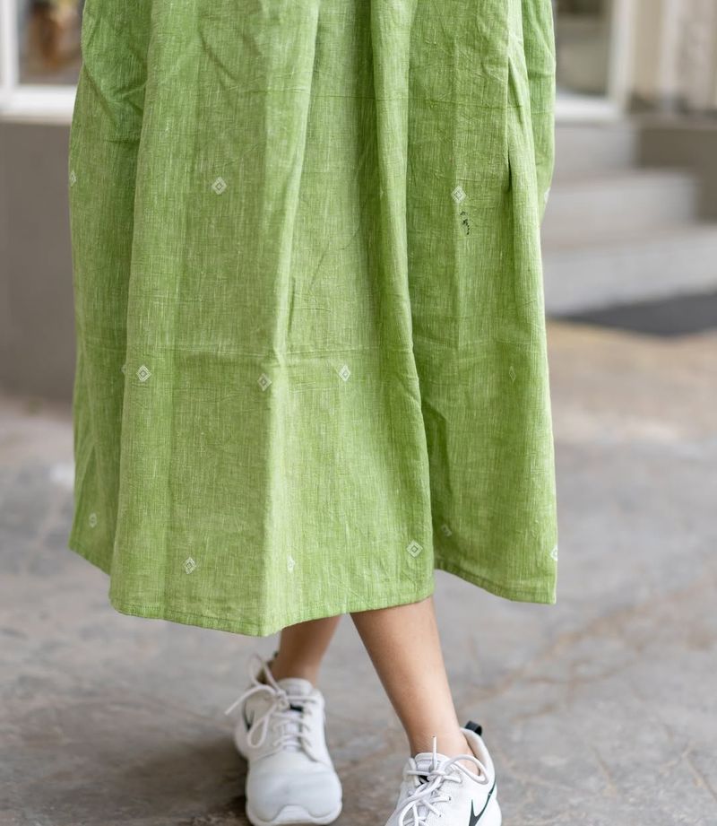 Eco-Friendly Sneakers With A Linen Dress