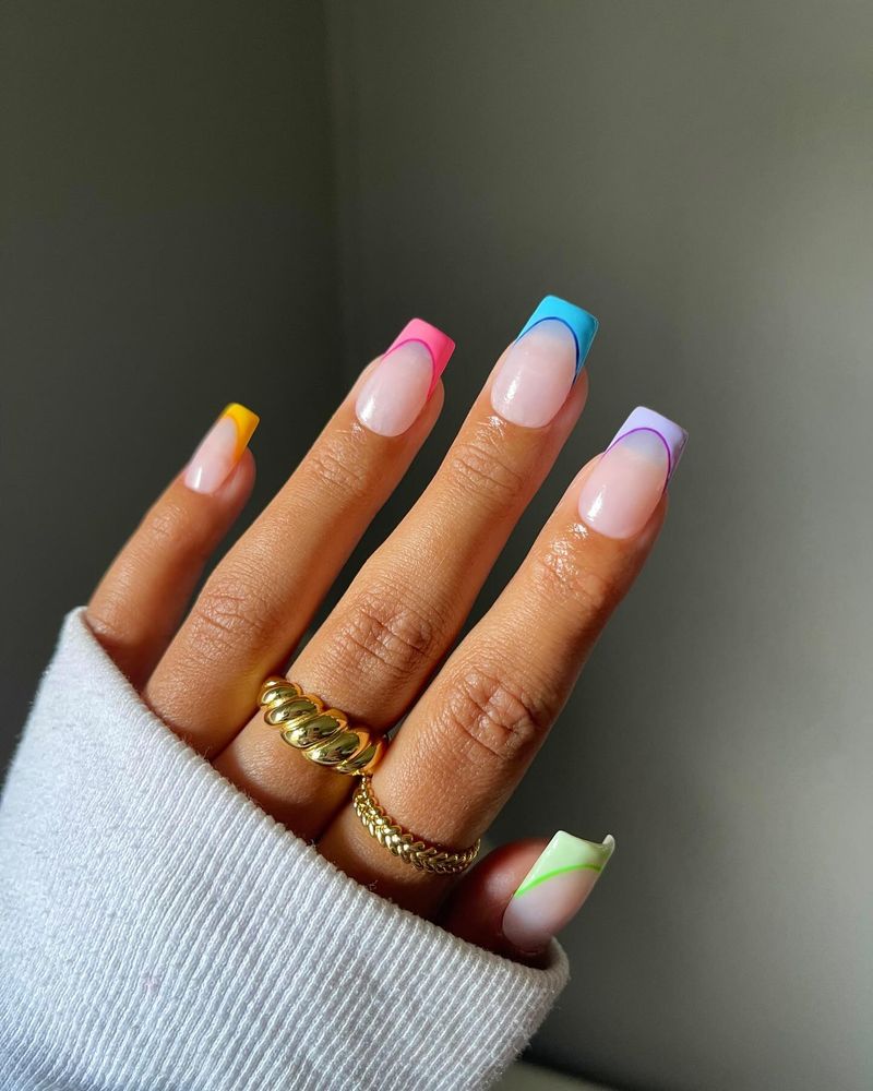 Multi-Color French Tips