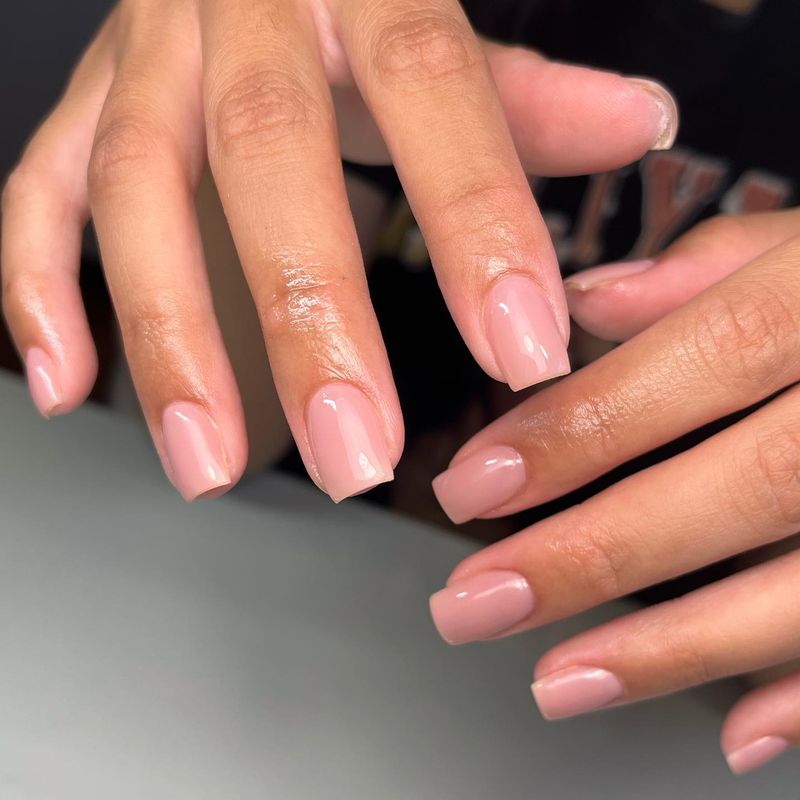 Short Square Natural Nails
