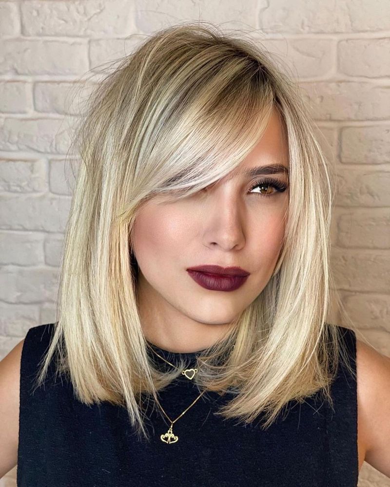 Textured Bob with Side Part