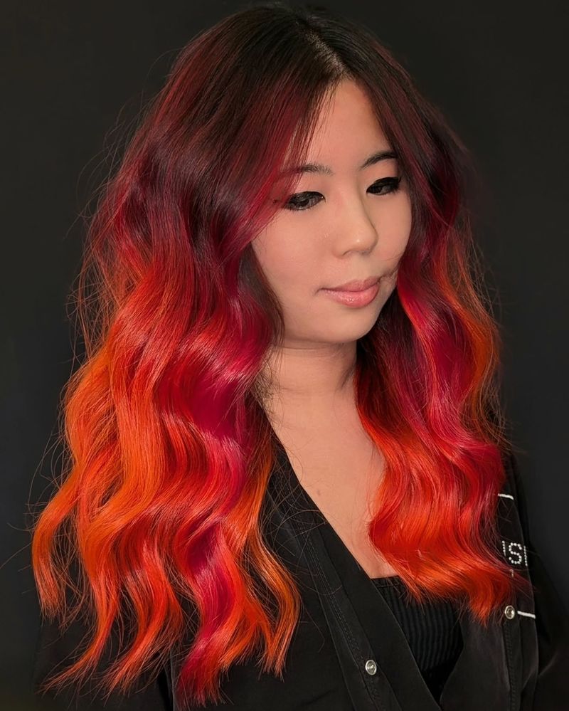Fiery Sunset Layers