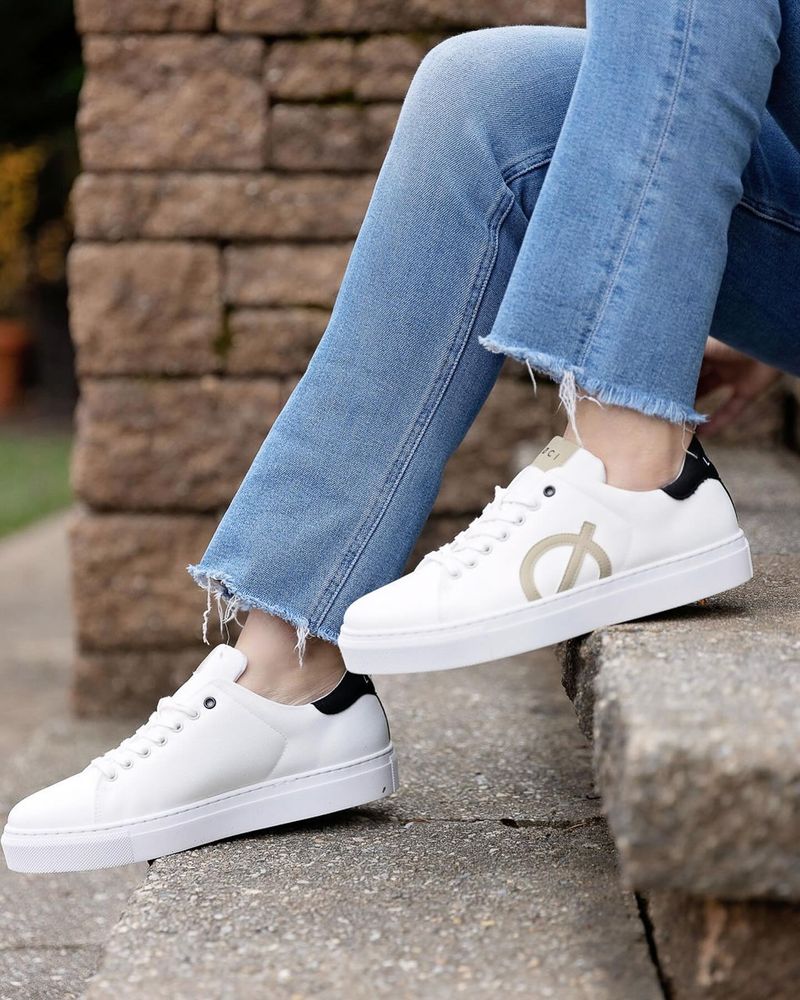 Sleek White Sneakers For Cool-Girl Contrast