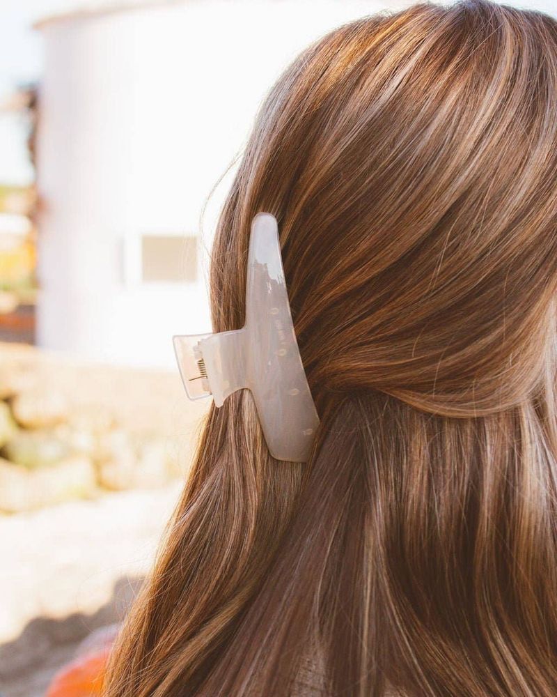 Feather Hair Extensions → Modern Minimalist Claw Clips