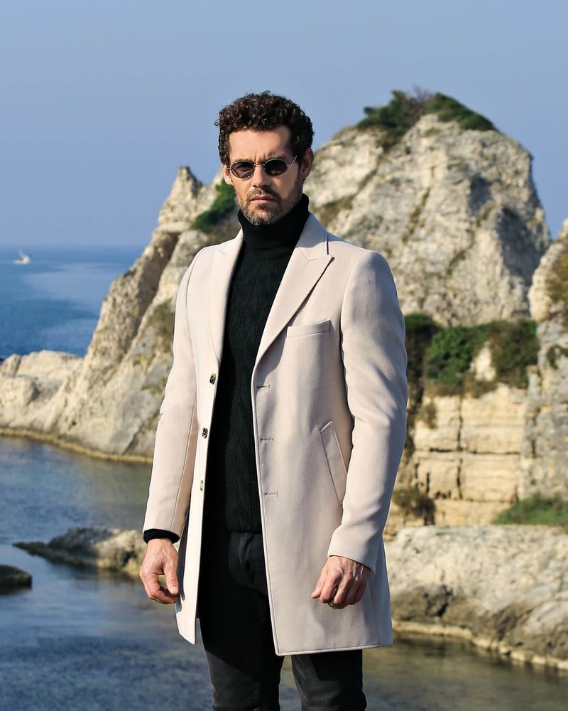 Wool Coat & Turtleneck