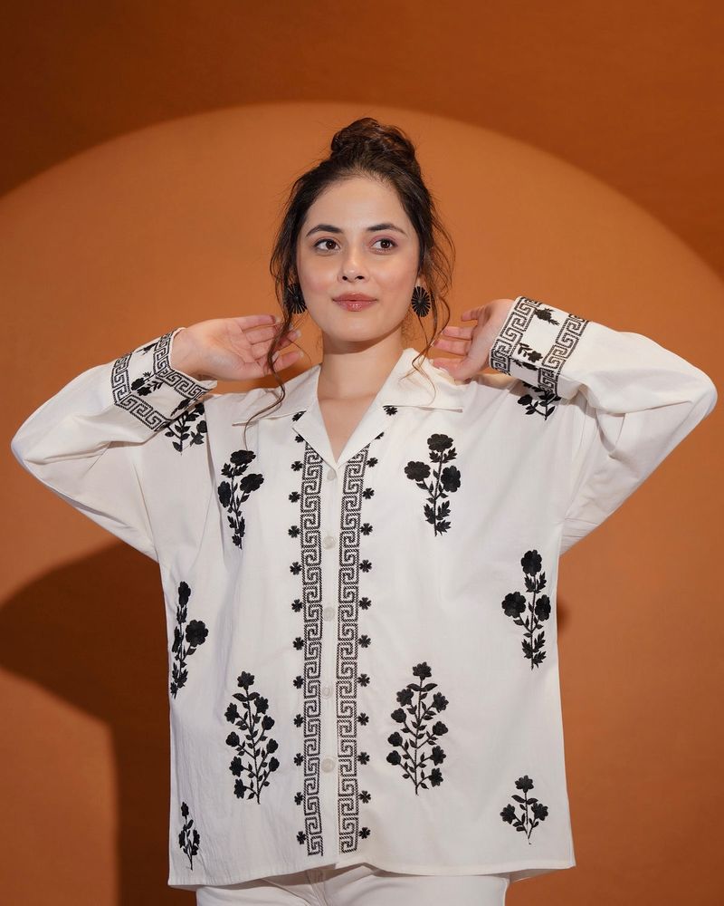 Embroidered Cotton Top